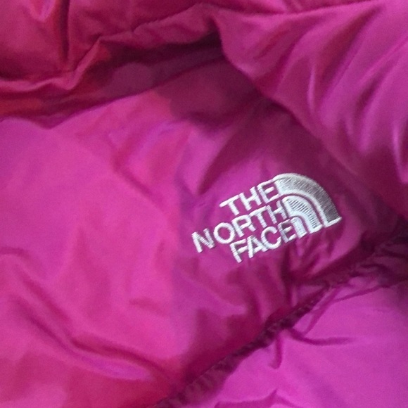 North Face Reversible Purple Plaid Puffer Ski Coat Winter Jacket - Picture 5 of 7